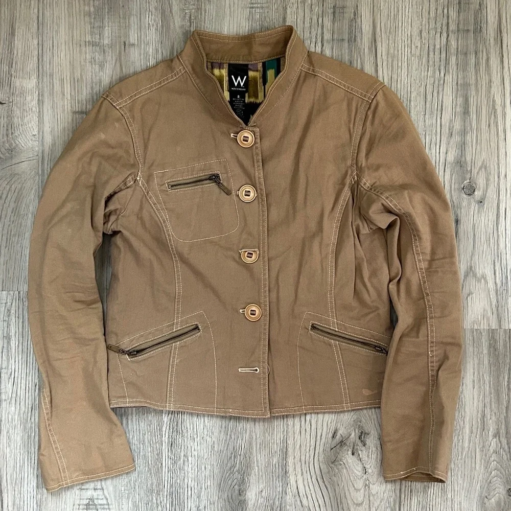 Work‎ to Weekend Cropped Jacket w/ Buttons Sz 8
